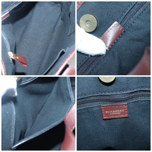 BURBERRY Nova Check Hand Bag PVC Beige Auth 122977 - Picture 15 of 16